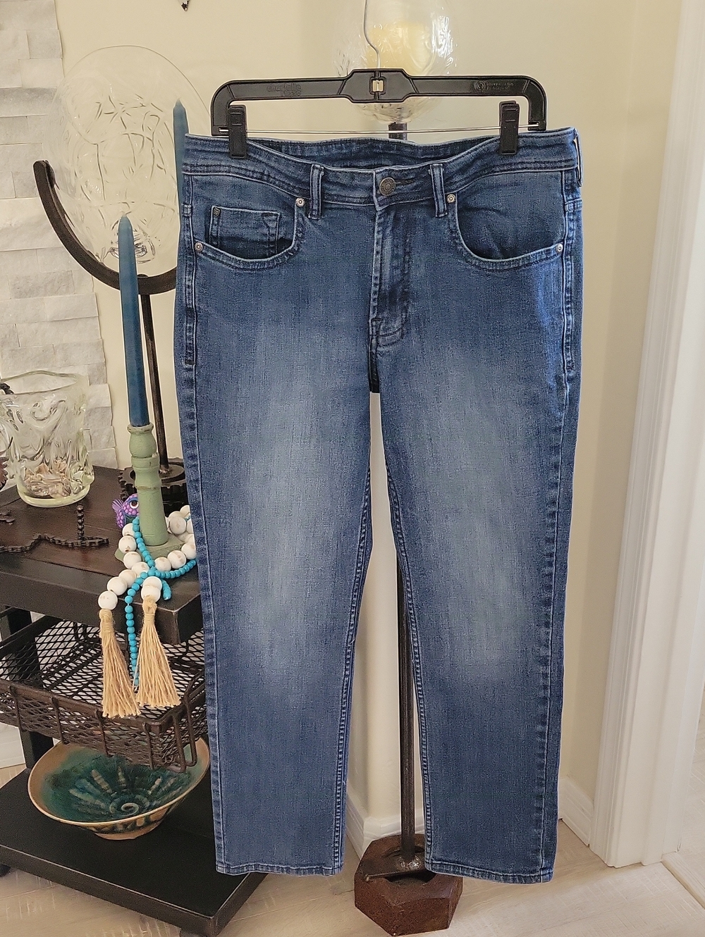 Buffalo David Bitton Men’s Straight Jeans in Blue Wash